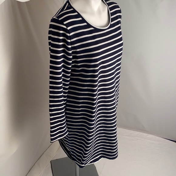 Paraphrase navy and white striped long sleeve dress - Picture 2 of 8